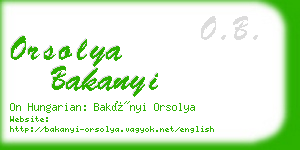 orsolya bakanyi business card